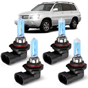 SHENKENUO Fit For Toyota Highlander (2000-2007) 9005+9006 High/Low Beam Ultra - High Performance Halogen Headlight Bulbs Combo,Plug-n-Play,Pack of 4 in Saudi Arabia