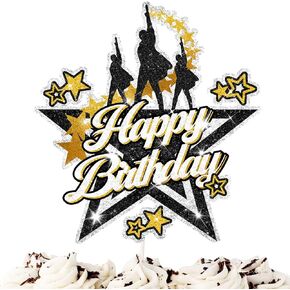 Broadway Musical Cake Topper, Theater Star Birthday Cake Decoration, Glitter Party Supplies for Musical Theme Celebrations, Kids and Adults in Saudi Arabia