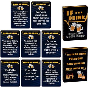 50PCS Dare and Truth Drinking Card Game Party Drinking Games for Game Nights Adult Challenges Drink Cards for Birthday Gift Bachelorette Party in Saudi Arabia