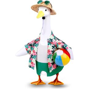 Hawaiian Porch Goose Outfits, 23'' Summer Lawn Goose Costume, Goose Clothes for Outdoor Garden Yard Decor in Saudi Arabia
