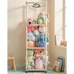 Stuffed Animal Storage Organizer for Kids Room, Freestanding Toy Storage Rack with Large Capacity, ABS Material, Easy Assembly- Space-Saving Plush Toy Holder for Nursery & Playroom in Saudi Arabia