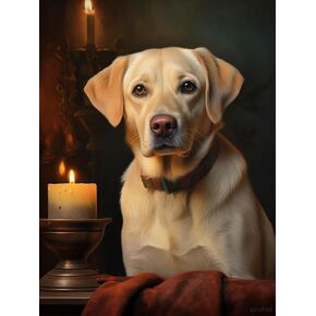 MIJVFNB Cross-Stitch Stamped Kits, Labrador Retriever Dog, Cross Kits for Adults, Easy Counted Cross Kits for Beginners, 12x16inch in Kuwait