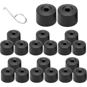 20PCS Car Wheel Lug Nut Covers, 17mm Tire Bolt Caps with Removal Tool, ABS Lug Nut Cap Replacement, Compatible with VW Jetta Beetle Passat GTI CC (Black) in Saudi Arabia
