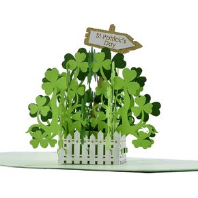 St. Patrick's Day Pop Up Cards with Whimsical Gnomes and Green Shamrocks Design - St. Patrick's Day Cards for a Lucky Celebration | 3D Pop-Up Irish Greeting Cards in Saudi Arabia