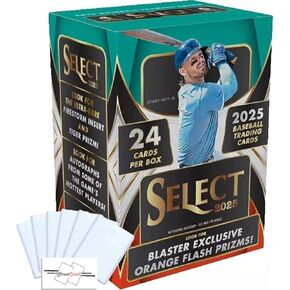 2025 Select Baseball Blaster Box مع 24 بطاقة تداول إجمالية + 6 أدوات تحميل علوية ومغناطيس StreetCards! in Kuwait