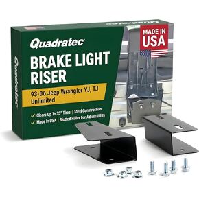 Quadratec Third Brake Light Riser Spacer Extension Kit - Fits Jeep Wrangler YJ TJ and Unlimited 1993-2006 - Adjustable for Bigger and Larger Tires - Lifts Above Spare Tire Mount in Saudi Arabia