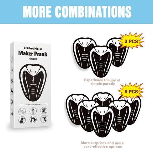 Cricket Noise Maker Prank, Hidden Buzzing Sound Prank Device, Black, Office Home Car Adult Gag Gift Set (3 of Them) in Kuwait