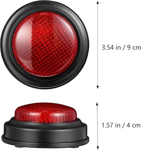 Garneck Red Illuminated Sound Buzzer Button Plastic 1 Pack for Team Building Events Competitions - Light & Alarm Effects: Trivia Game Party in Kuwait