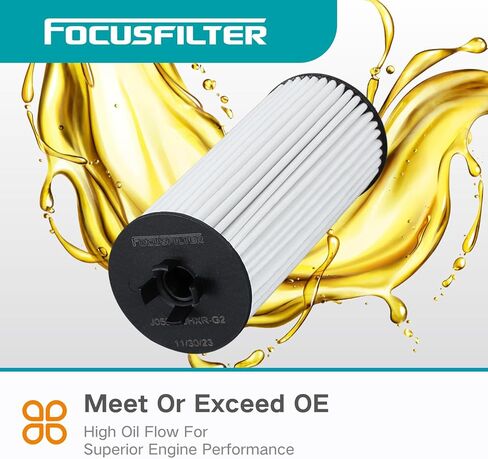 FOCUSFILTER CH10955 XG10955 Oil Filter, 20K Miles Protection, Fits Jeep & Dodge & Chrysler & Volkswagen & Ram Models, Replaces 57526xp, 57526, MO744,68079744AB, 68079744AA in Kuwait