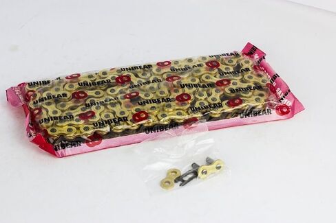 520H 108 Links Gold Heavy Duty Drive Chain with Connecting Link for Motorcycle ATV Dirt Bike in Saudi Arabia