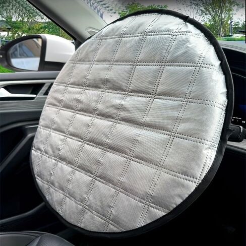 Universal Car Steering Wheel Cover – Heat Insulation & Sun Protection, High Temperature Resistant, Fits Most Car Models & SUVs in Kuwait