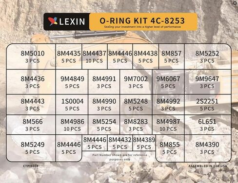 ‌LX مجموعة الحلقات الدائرية الهيدروليكية ذات درجة الحرارة العالية (149 قطعة) | سيليكون 90SA لاستبدال CAT 2701533 4C8253 | محول عزم الدوران وأختام ناقل الحركة مع حقيبة تخزين عسكرية in Kuwait