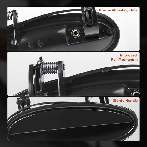 A-Premium Front or Rear Right Passenger Side Exterior Door Handle Compatible with Chevrolet Impala 2000-2005, Monte Carlo 2004-2005 & Buick Regal 2003-2004, Century & Pontiac Grand Prix, Smooth Black in Kuwait