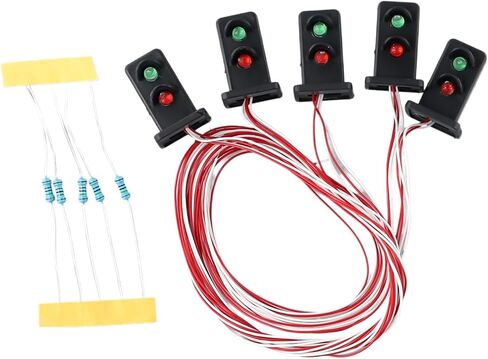 HO Scale Model Railway Lamp Posts 3V AC/DC Compatible LED Light with Resistors for Model Train Scenery Sand Table Moss Microlandscape DIY Layout in Saudi Arabia