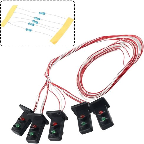 HO Scale Model Railway Lamp Posts 3V AC/DC Compatible LED Light with Resistors for Model Train Scenery Sand Table Moss Microlandscape DIY Layout in Saudi Arabia
