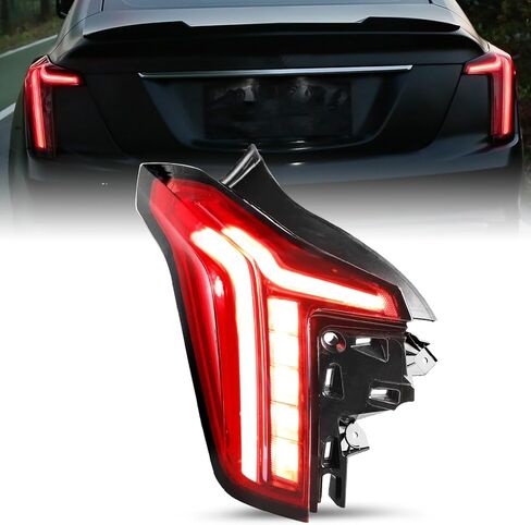 SOCKIR Tail Light Assembly Replacement for 2020 2021 2022 2023 2024 Cadillac CT5 LED Red Rear Outer Brake Taillight Taillamp Replacement Left Driver Side in Kuwait