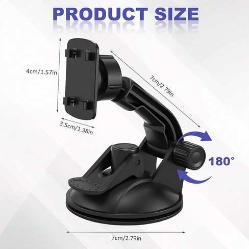 Backup Camera Monitor Mount,Windshield Mount for 4.3"/5" Backup Camera,Rear View Camera Screen Mounting Bracket with Suction Cup,CarPlay Screen Mount Holder,Car Rearview Reverse Cam Window Mount Kit in Saudi Arabia