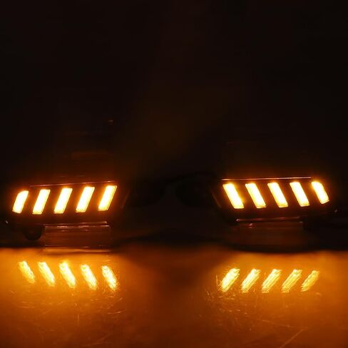 LED Front Side Marker Light DRL Fog Lamp Fit for 2016-2023 Toyota Tacoma Daytime Running Light with White/Amber Sequential Turn Signal light Driving Light Headlight in Saudi Arabia
