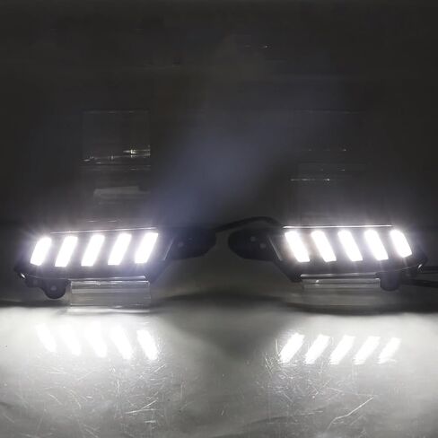 LED Front Side Marker Light DRL Fog Lamp Fit for 2016-2023 Toyota Tacoma Daytime Running Light with White/Amber Sequential Turn Signal light Driving Light Headlight in Saudi Arabia