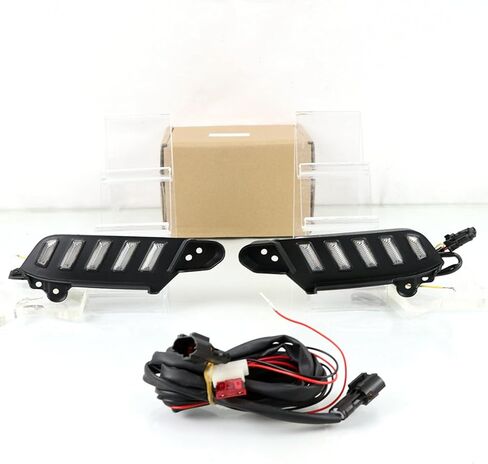LED Front Side Marker Light DRL Fog Lamp Fit for 2016-2023 Toyota Tacoma Daytime Running Light with White/Amber Sequential Turn Signal light Driving Light Headlight in Saudi Arabia