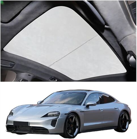 Glassroof Sunshade Compatible with Porsche Taycan 2020-2025[No Gaps, Never Sag],Upgrade Soft Suede Glass Sunroof Sun Shade Foldable Heat Insulation Shield (Black) in Saudi Arabia