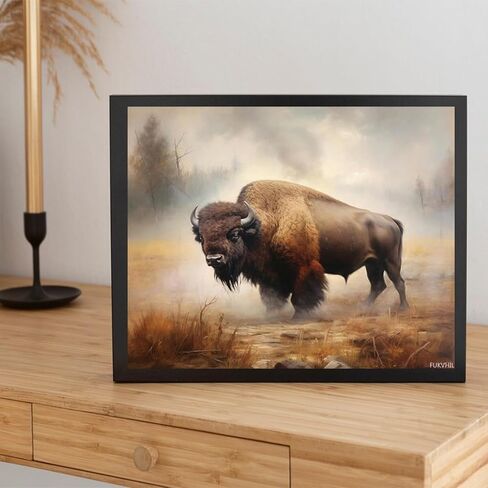 FUKVHIL Paint by Numbers for Adult American Bison Buffalo Animal DIY Canvas Oil Painting Kit for Adults with Paintbrushes Acrylic Pigment Drawing Paintwork 16x20inch in Kuwait