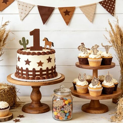 Whaline 1000Pcs Western Cowboy Sticker Roll Brown Wild West Decals 16 Design Rodeo Party Self-Adhesive Labels for Scrapbook Journal DIY Crafts Party Favors Classroom Rewards, 2 Rolls in Kuwait