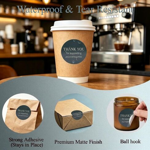 500PCS Thank You Stickers Roll, 1.5 Inch Round Self-Adhesive Labels for Small Business Packaging, Wedding Favors, Gift Boxes & Envelopes, Green in Saudi Arabia