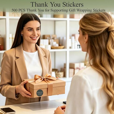 500PCS Thank You Stickers Roll, 1.5 Inch Round Self-Adhesive Labels for Small Business Packaging, Wedding Favors, Gift Boxes & Envelopes, Green in Saudi Arabia