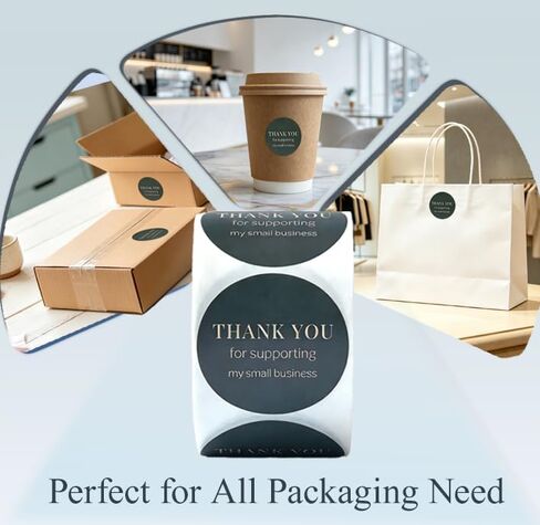 500PCS Thank You Stickers Roll, 1.5 Inch Round Self-Adhesive Labels for Small Business Packaging, Wedding Favors, Gift Boxes & Envelopes, Green in Saudi Arabia