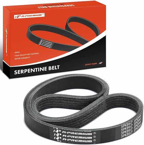 A-Premium Serpentine Belt 34.12 In For Toyota, BMW, Ford, Isuzu, Mazda, Mercury, Mitsubishi, Pontiac, Volvo, Kenworth & Daewoo Cars - Tacoma, 4Runner, 320i, 323Ci, 325i, 330xi, X5, MX6 in Kuwait