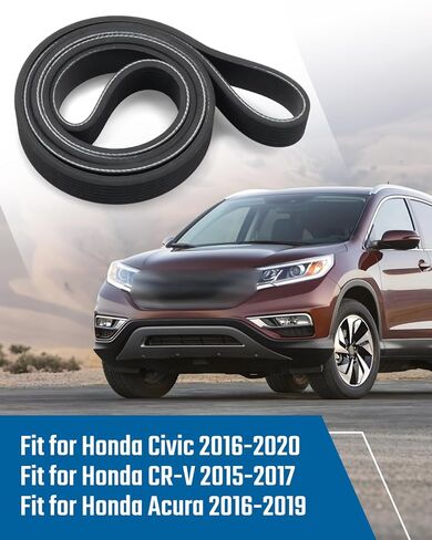 1070565 Serpentine Belt Fit for Honda Civic 2016-2020 Fit for Honda CR-V 2015-2017 Fit for Honda Acura 2016-2019, 7-Rib, 56.5" Length in Kuwait