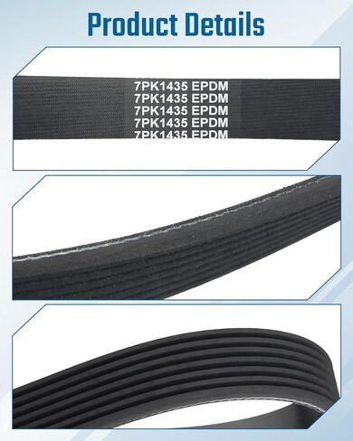 1070565 Serpentine Belt Fit for Honda Civic 2016-2020 Fit for Honda CR-V 2015-2017 Fit for Honda Acura 2016-2019, 7-Rib, 56.5" Length in Kuwait