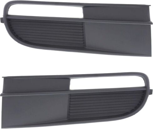 KarParts360 For Volkswagen Beetle Fog Light Cover 2012-2018 Driver and Passenger Side Pair/Set Outer | Grille Bezel | Convertible/Coupe | Black | VW1038128, VW1039128 | 5C5853665C9B9, 5C5853666C9B9 in Kuwait