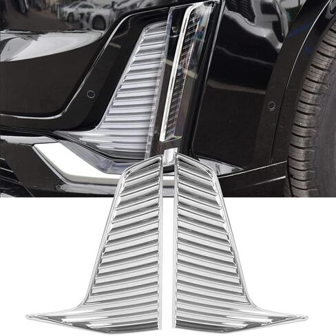 2PC Chrome ABS Front Fog Light Lamp Frame Cover Trim for Cadillac XT6 2020 2021 in Saudi Arabia