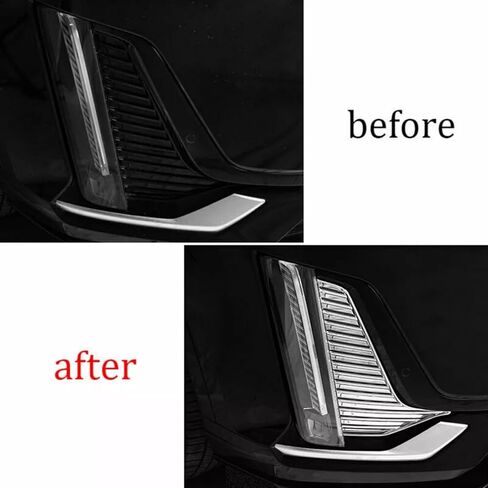 2PC Chrome ABS Front Fog Light Lamp Frame Cover Trim for Cadillac XT6 2020 2021 in Saudi Arabia