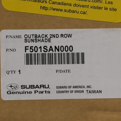 Subaru 2020-2025 Subaru Outback 2nd Row Window Sunshade Shade Set of 2 New F501SAN000 Genuine in Kuwait