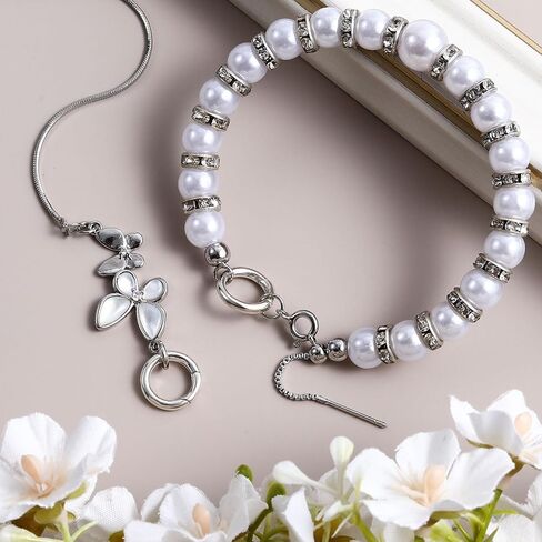 Pndeyo 925 Sterling Silver Round Jewelry Clasps, Hypoallergenic Necklace Enhancer Shortener, Spring Bail Clasp Rings Connector Clips for Bracelet Anklet Jewelry Making in Kuwait