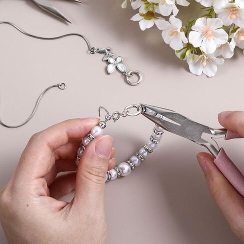 Pndeyo 925 Sterling Silver Round Jewelry Clasps, Hypoallergenic Necklace Enhancer Shortener, Spring Bail Clasp Rings Connector Clips for Bracelet Anklet Jewelry Making in Kuwait