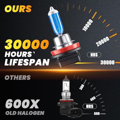 Headlight Bulb Fit For Ford Escape S SE 2013 2014 2015 2016 2017 2018 2019 2020 2021 2022 2023 High Beam Low Beam Replacement, High Performance White Light Halogen Headlamp Bulbs Set, 4 Pcs in Saudi Arabia