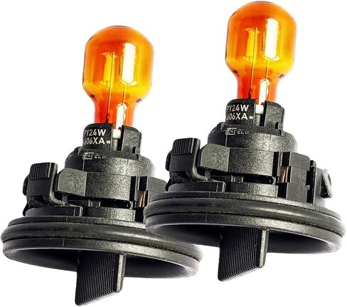 2PCS Front Turn Signal Light Bulb Socket Fit for BMW 3 4 5 Series, M3 M4 M5, X3 X4 X5 X6, Z4, 07119905468 Headlight Turn Signal Bulb with Socket, PY24W 12V 24W 2800K in Saudi Arabia