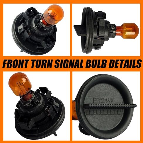 2PCS Front Turn Signal Light Bulb Socket Fit for BMW 3 4 5 Series, M3 M4 M5, X3 X4 X5 X6, Z4, 07119905468 Headlight Turn Signal Bulb with Socket, PY24W 12V 24W 2800K in Saudi Arabia