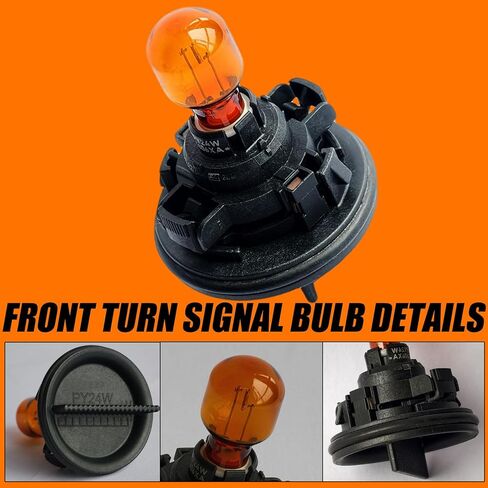 2PCS Front Turn Signal Light Bulb Socket Fit for BMW 3 4 5 Series, M3 M4 M5, X3 X4 X5 X6, Z4, 07119905468 Headlight Turn Signal Bulb with Socket, PY24W 12V 24W 2800K in Saudi Arabia