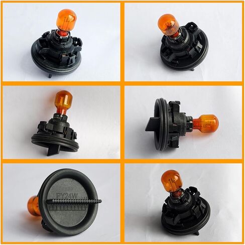 2PCS Front Turn Signal Light Bulb Socket Fit for BMW 3 4 5 Series, M3 M4 M5, X3 X4 X5 X6, Z4, 07119905468 Headlight Turn Signal Bulb with Socket, PY24W 12V 24W 2800K in Saudi Arabia