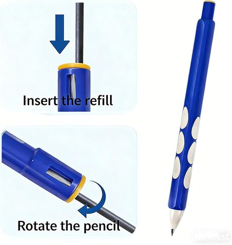 10 Pcs 2.0mm Mechanical Pencils Thick Lead Pencils Retractable Pencils with 12 Matching Colored Refills for Writing, Drawing, Doodling, Sketching at School Office Home in Saudi Arabia