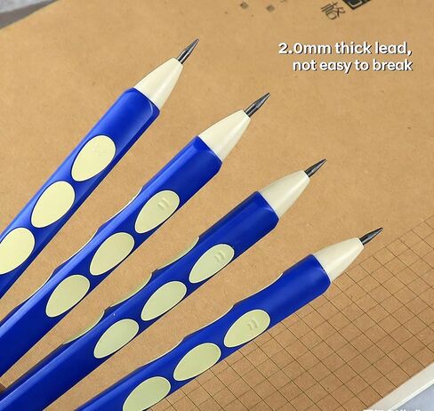 10 Pcs 2.0mm Mechanical Pencils Thick Lead Pencils Retractable Pencils with 12 Matching Colored Refills for Writing, Drawing, Doodling, Sketching at School Office Home in Saudi Arabia