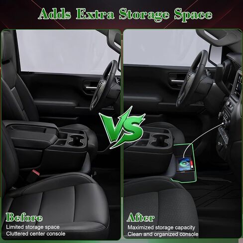 Center Console Hanging Organizer Box for 2019-2026 Chevy Silverado/GMC Sierra 1500 & 2020-2026 Silverado/Sierra 2500HD 3500HD Interior (Split-Bench Folding Seat Only) in Saudi Arabia
