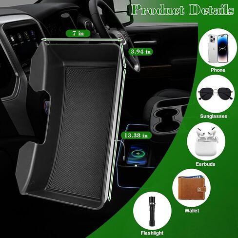 Center Console Hanging Organizer Box for 2019-2026 Chevy Silverado/GMC Sierra 1500 & 2020-2026 Silverado/Sierra 2500HD 3500HD Interior (Split-Bench Folding Seat Only) in Saudi Arabia