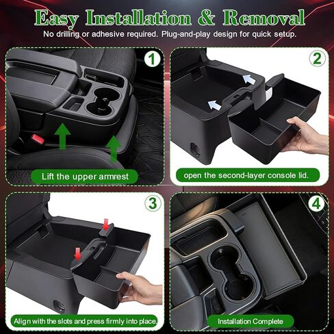 Center Console Hanging Organizer Box for 2019-2026 Chevy Silverado/GMC Sierra 1500 & 2020-2026 Silverado/Sierra 2500HD 3500HD Interior (Split-Bench Folding Seat Only) in Saudi Arabia