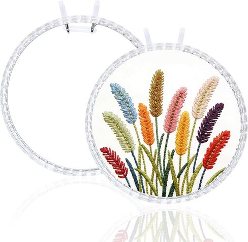 2 Pack 6 Inch Adjustable Embroidery Hoops, Metal Spring Tension Cross Stitch Hoops, Plastic & Metal Sewing Hoops for DIY Crafts, Embroidery & Home Decor (Purple) in Saudi Arabia